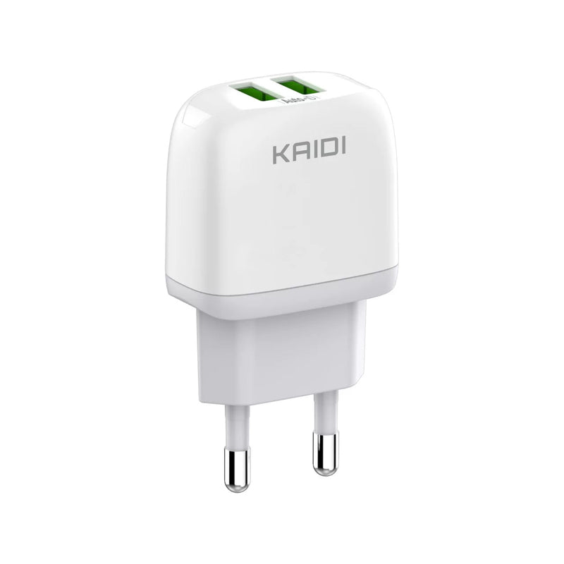 Carregador de Tomada 2 USB Kaidi KD-556 - Sem Cabo - Caixa Fechada 200 Unidades