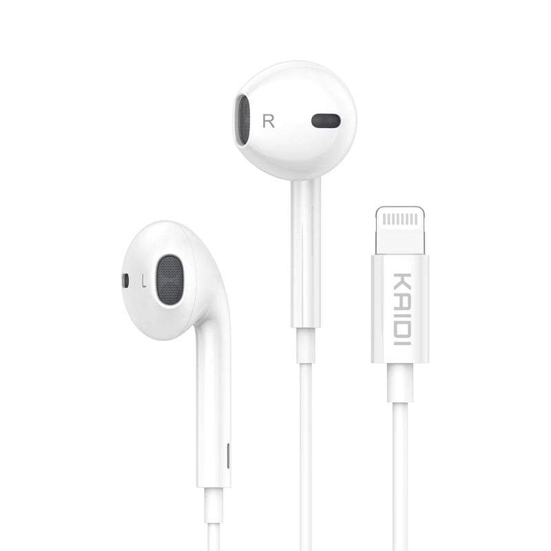 Fone de Ouvido com Fio Lightning com Microfone Kaidi KD-7010