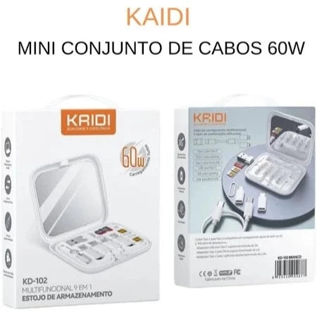 Kit Adaptador Multifuncional 9 em 1 60W Kaidi KD-102