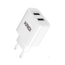 Carregador de Tomada 2 USB 2,4A Kaidi KD-109 - Cabo Lightning - Caixa Fechada 200 Unidades