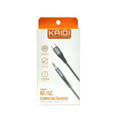 Cabo de Áudio Auxiliar P2 Kaidi KD-15 - Cabo USB-C - Caixa Fechada 200 Unidades