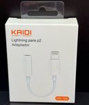 Adaptador de Áudio Lightning para P2 Kaidi KD-160