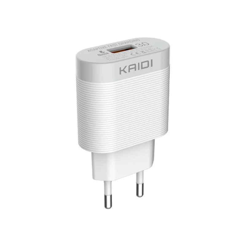 Carregador de Tomada USB QC 3.0 Kaidi KD-550 - Cabo USB-C - Caixa Fechada 200 Unidades