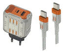 Carregador Turbo GaN 45W Cabo Lightning Kaidi KD-692