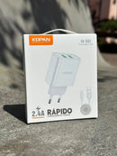 Carregador Rápido  com Cabo Micro USB (V8) KDPAN  KN-109S