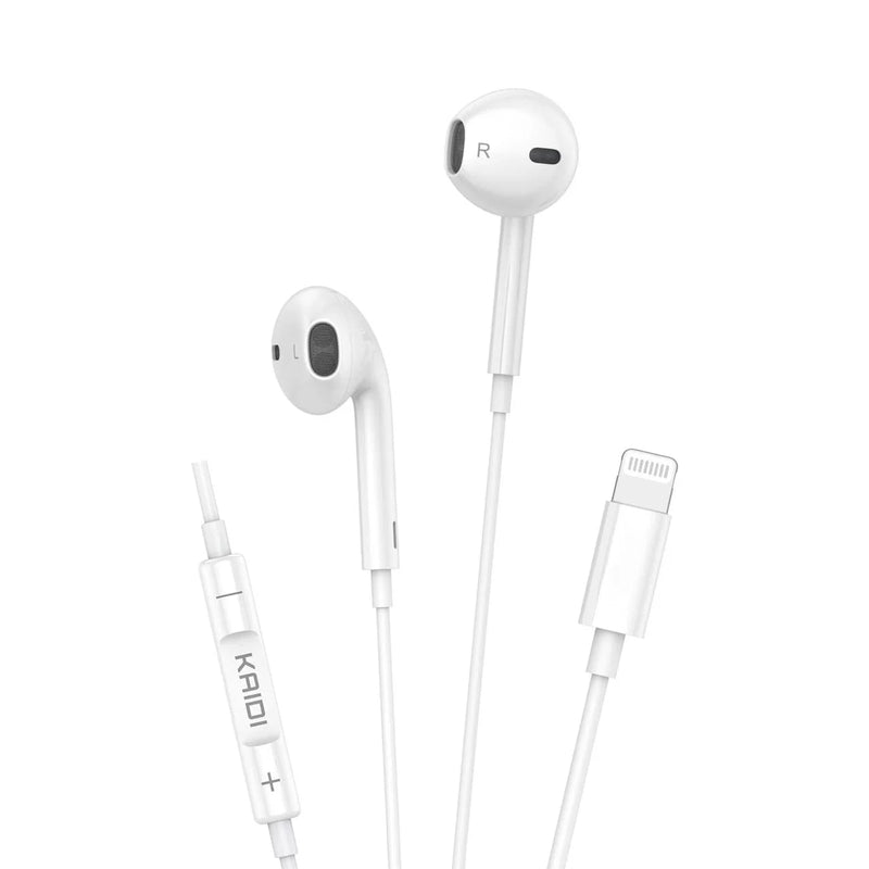 Fone de Ouvido com Fio Lightning com Microfone Kaidi KD-730 - Caixa Fechada 400 Unidades