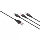 Cabo de Carregamento USB para Micro USB 3A 1M Kaidi KD-30