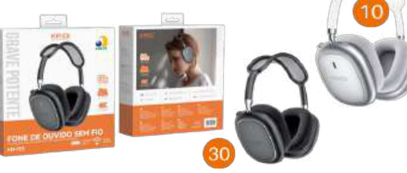 Fone de Ouvido Headset Sem Fio Bluetooth Kaidi KD-753 - Caixa Fechada 40 Unidades