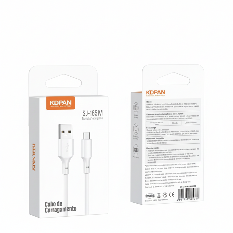 Cabo de Carregamento 1M KDPAN SJ-1650 - Cabo USB-C para Lightning - Caixa Fechada 600 Unidades