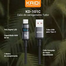 Cabo de Carregamento Tipo-C para Tipo-C 66W Kaidi KD-101C