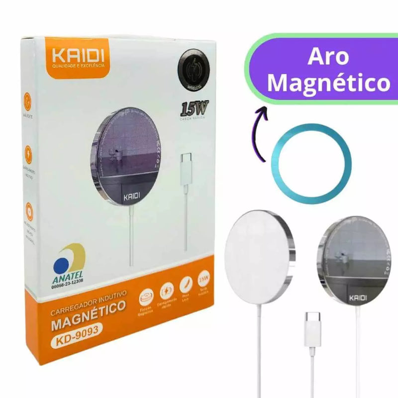 Carregador Indutivo Magnético 15W Kaidi KD-9093