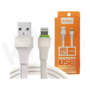 Cabo de Carregamento Turbo USB 2M Kaidi KD-331 - Cabo Lightning - Caixa Fechada 200 Unidades