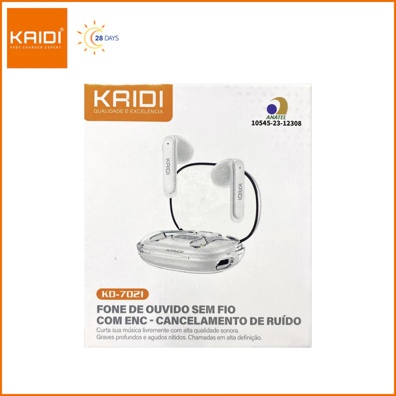 Fone de Ouvido Sem Fio com Cancelamento de Ruído Kaidi KD-7021