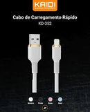 Cabo de Carregamento Rápido USB LED 1M Kaidi KD-352