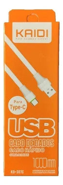Cabo de Carregamento USB 1M Kaidi KD-307