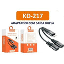 Adaptador Lightning para Lightning Duplo Kaidi KD-217