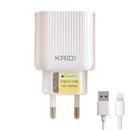 Carregador de tomada 2 saídas Kaidi  KD-607